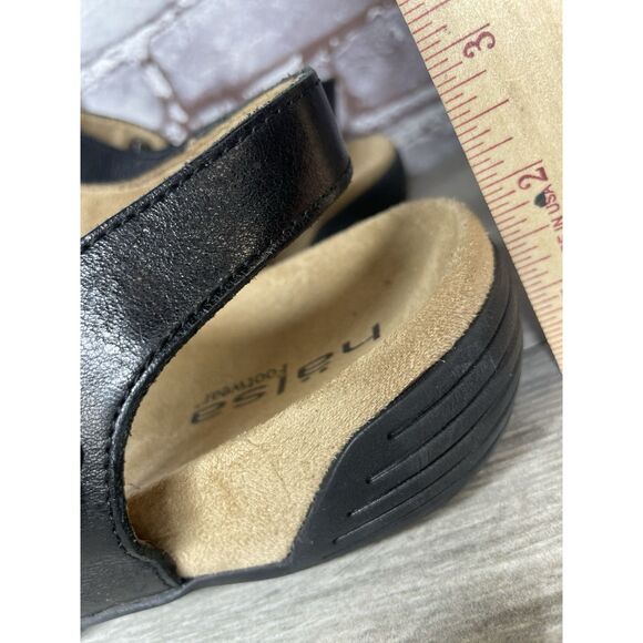 Halsa Footwear Dominica Black Leather Ankle Strap Sandals Women’s Sz 9M US/40EU - Picture 9 of 16